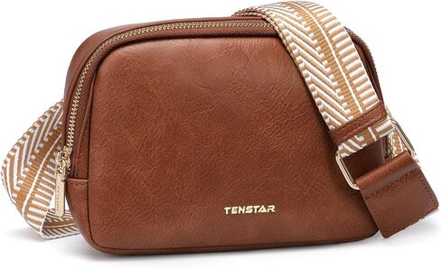 Mini Belt Bag for Women Fashion Crossbody Fanny Packs for Women Vegan Leather Waist Bags with Adjustable Strap (Brown) in Saudi Arabia