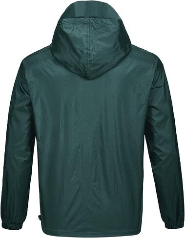 SWISSWELL Mens Waterproof Windbreaker Rain Jacket Lightweight Packable Raincoat with Hood for Golf Hiking Travel in Kuwait