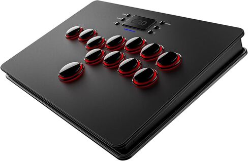 QRD Maestro S3 Wireless Arcade Stick for Nintendo Switch PS4 PS3 Xbox 360 PC Mac Android, Leverless Fighting Stick with Touchpad, Cellphone Holder, 3.5mm Audio Port, 5 Latency Mode, EZ Mode, S3-AB01 in Saudi Arabia