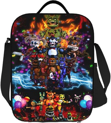 Horror Five Nights At Game Freddy'S Backpack Cute School Backpack Cartoon Back Pack School Book Bag With Lunch Bag Box And Pencil Case For Boys Girls Gifts in Saudi Arabia