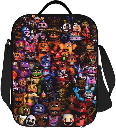 Horror Five Nights At Game Freddy'S Backpack Cute School Backpack Cartoon Back Pack School Book Bag With Lunch Bag Box And Pencil Case For Boys Girls Gifts in Saudi Arabia