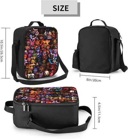 Horror Five Nights At Game Freddy'S Backpack Cute School Backpack Cartoon Back Pack School Book Bag With Lunch Bag Box And Pencil Case For Boys Girls Gifts in Saudi Arabia