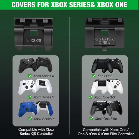 Controller Charging Station with 2x4320mWh Rechargeable Battery Packs for Xbox One/Series X|S Controller,Dual Charger Dock for Xbox One Controller Battery Pack with 4 Battery Covers for Xbox in Saudi Arabia