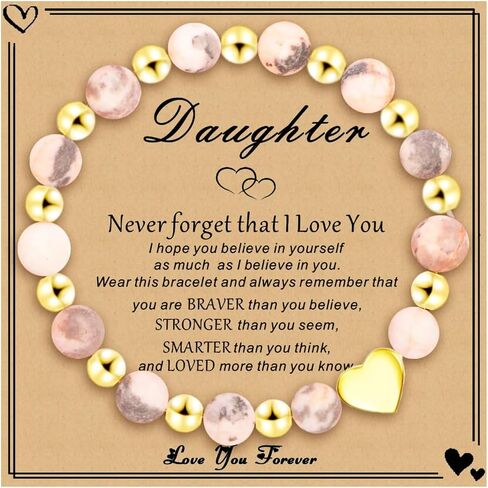Gifts for Daughter/Granddaughter/Daughter in law/Sister/Niece/Always Remember Gifts Heart charm Bracelet, Birthday Christmas Valentines Day Gifts for Women Girls in Saudi Arabia
