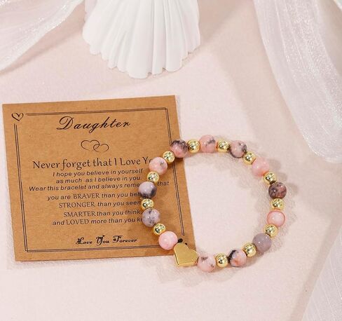 Gifts for Daughter/Granddaughter/Daughter in law/Sister/Niece/Always Remember Gifts Heart charm Bracelet, Birthday Christmas Valentines Day Gifts for Women Girls in Saudi Arabia