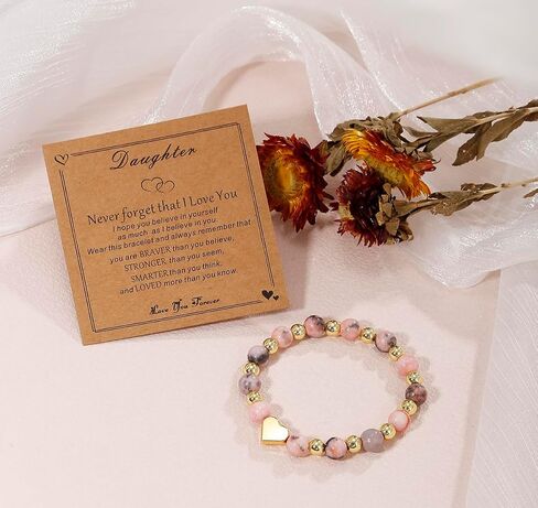Gifts for Daughter/Granddaughter/Daughter in law/Sister/Niece/Always Remember Gifts Heart charm Bracelet, Birthday Christmas Valentines Day Gifts for Women Girls in Saudi Arabia