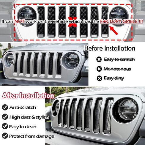 9PCs Upgrade Front Grille Insert Grill Cover and Headlight Lamp Cover Trim Exterior Accessories fit for Jeep Wrangler JL JLU Sport/Sports 2018 2019 2020 2021 2022 (Purple) in Saudi Arabia