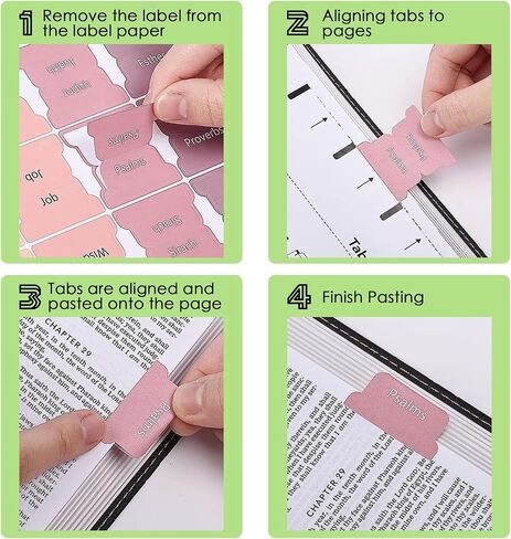 Bible Tabs for Women and Man, Bible Book Tabs, 75 Tabs, Laminated Bible Tabs, Boho/Morandi/Sunset Shades Theme Bible Study Supplies, Easy to Read and Apply Bible Index Tabs (Sunset Shades) in Saudi Arabia
