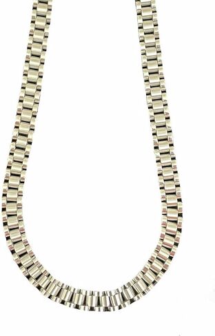 Super Noble Surgical Stainless Steel Luxury Looking Golden PVD Vacuum Plating Watch Band Style Linked Necklace in Saudi Arabia