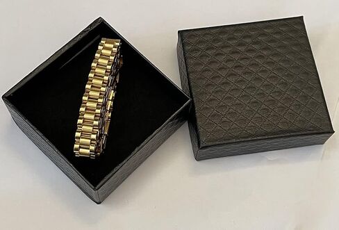 Super Noble Surgical Stainless Steel Luxury Looking Golden PVD Vacuum Plating Watch Band Style Linked Necklace in Saudi Arabia