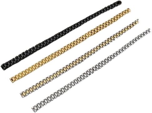 Super Noble Surgical Stainless Steel Luxury Looking Golden PVD Vacuum Plating Watch Band Style Linked Necklace in Kuwait