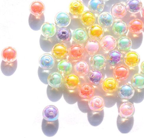 KASFREE حوالي 100 قطعة من الخرز الصغير للأساور لصنع الخرز الملون لسلسلة المفاتيح والخرز البلاستيكي للحرف اليدوية والخرز الأكريليك لصنع المجوهرات in Kuwait