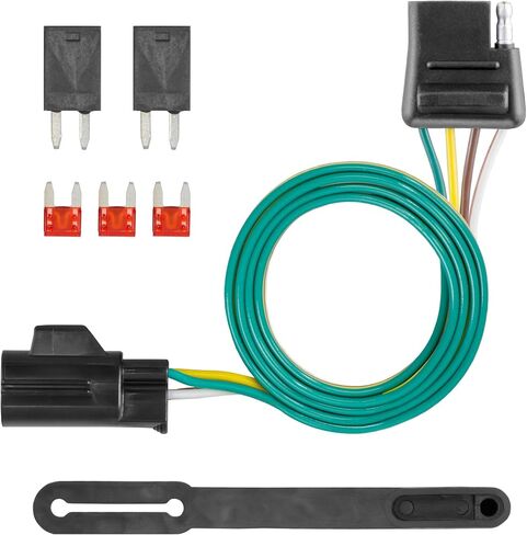 Curt Manufacturing 56012 Vehicle-Side Custom 4-Pin Trailer Wiring Harness,Fits Select Chevrolet Equinox,Suzuki XL-7 SUV,Pontiac Torrent ,Black in Saudi Arabia