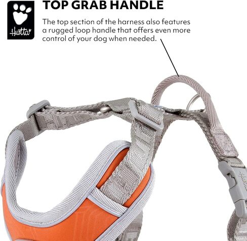Hurtta Venture No-Pull Dog Harness, Buckthorn, 18-24 in in Saudi Arabia