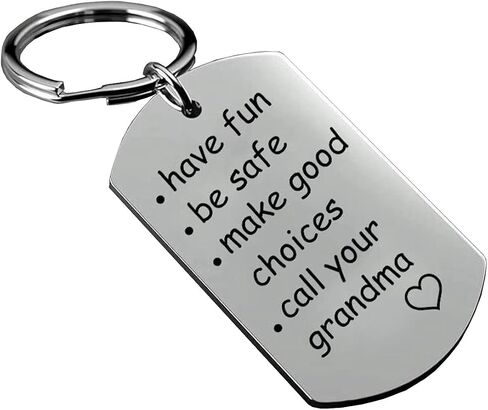 Call Your Grandma Grandpa Mom Dad Aunt Uncle Sister Brother Nana, Have Fun Make Good Choices Keychain in Saudi Arabia