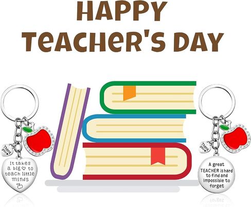 Zhanmai 7 Pcs Teacher Appreciation Gifts for Women, Heart Keychain Set in Saudi Arabia