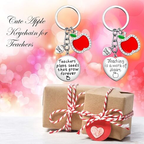 Zhanmai 7 Pcs Teacher Appreciation Gifts for Women, Heart Keychain Set in Saudi Arabia