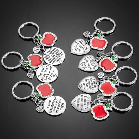Zhanmai 7 Pcs Teacher Appreciation Gifts for Women, Heart Keychain Set in Saudi Arabia