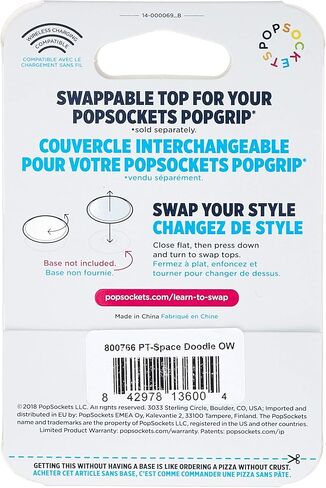 PopSockets PopTop (الجزء العلوي فقط. تُباع القاعدة بشكل منفصل) جزء علوي قابل للتبديل لقاعدة قبضة الهاتف من PopSockets، PopTop زهري - أبيض ديزي in Saudi Arabia