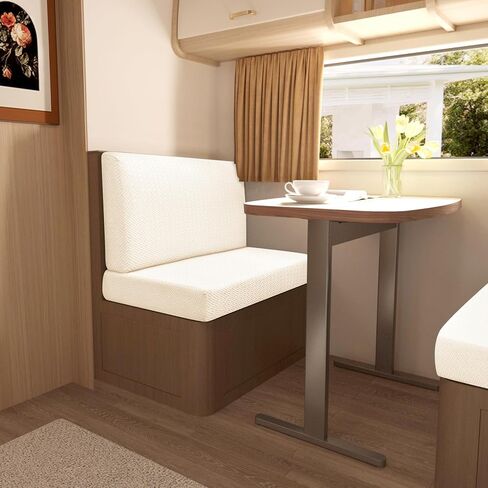 أغطية وسائد جاكار RV حجرة طعام صغيرة أغطية وسادة RV Camper غطاء مقعد حجرة طعام صغيرة أغطية مقاعد RV غطاء مقعد أريكة Loveseat غطاء منزلق لمقعد السيارة RV Camper 2 غطاء مسند الظهر و2 غطاء مقعد (رمادي داكن) in Saudi Arabia