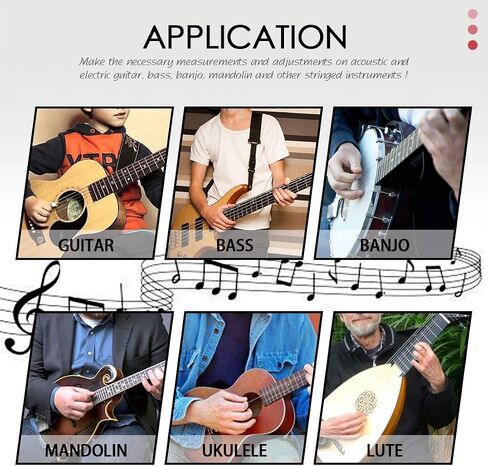 Hilitchi 26 Pcs Complete Guitar Repairing Tool Kit For Guitar Ukulele Bass Mandolin Banjo, Cleaning Maintenance Accessories Set with Bonus Cleaning Cloth Convenient Case in Saudi Arabia