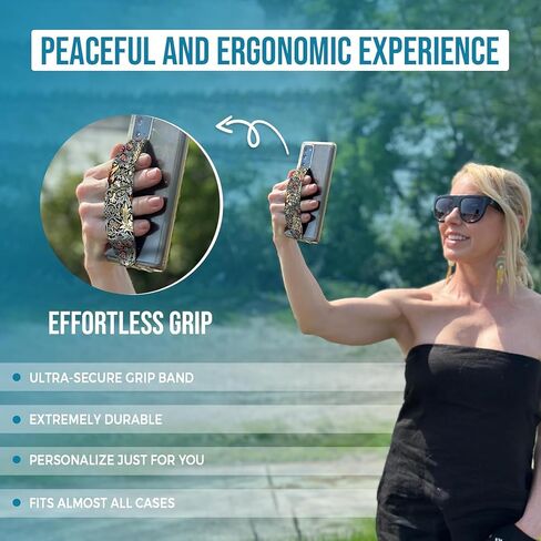 Switchbands Customizable Universal Phone Grip Strap |Pack of 2| Reversible Phone Hand Strap for Phone Cases As Phone Loop Holder |Secure Handling by Comfortable Phone Strap - Brown & Black Cows in Saudi Arabia