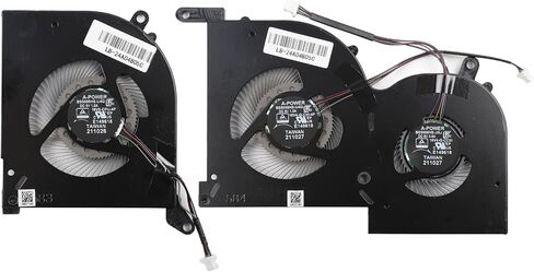 استبدال مروحة تبريد وحدة المعالجة المركزية + وحدة معالجة الرسومات لـ MSI Stealth GS66 WS66 11UG 11UE 11UH 11UMT 11UKT، مروحة MS-16V4 BS5005HS-U4Q(16V4-CPU) BS5005HS-U3J(16V4-G-CW) (غير مناسبة لإصدار وحدة المعالجة المركزية Intel الجيل العاشر) DC5V 1.0 أ in Kuwait