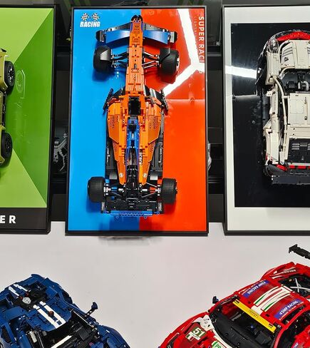 Display Wallboard for Lego Technic 42141 McLaren Formula 1 2022 Replica Race Car, Gift Ideas for Lego Car Wall Mount Fans, Compatible with Lego Mclaren F1, Only Display Wallboard, 17.7 x 29.5 in in Saudi Arabia