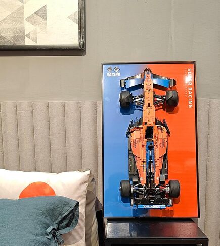 Display Wallboard for Lego Technic 42141 McLaren Formula 1 2022 Replica Race Car, Gift Ideas for Lego Car Wall Mount Fans, Compatible with Lego Mclaren F1, Only Display Wallboard, 17.7 x 29.5 in in Saudi Arabia