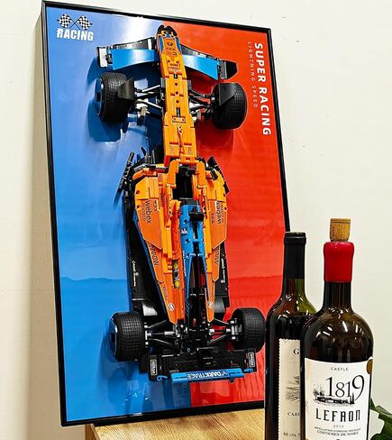 Display Wallboard for Lego Technic 42141 McLaren Formula 1 2022 Replica Race Car, Gift Ideas for Lego Car Wall Mount Fans, Compatible with Lego Mclaren F1, Only Display Wallboard, 17.7 x 29.5 in in Saudi Arabia