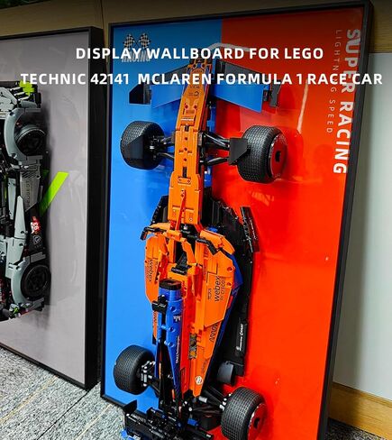 Display Wallboard for Lego Technic 42141 McLaren Formula 1 2022 Replica Race Car, Gift Ideas for Lego Car Wall Mount Fans, Compatible with Lego Mclaren F1, Only Display Wallboard, 17.7 x 29.5 in in Saudi Arabia