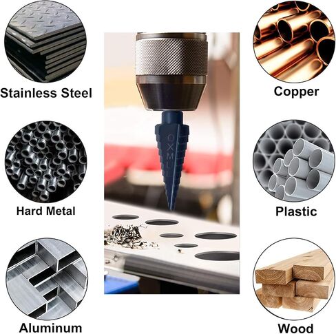 M35 Step Drill Bit Set,1/8" to 7/8" 25-Steps, Cobalt Bits, Heavy Duty for Stainless Steel, Hard Steel, Aluminum, Wood,2pcs.Co35A2_Co35A3 in Saudi Arabia