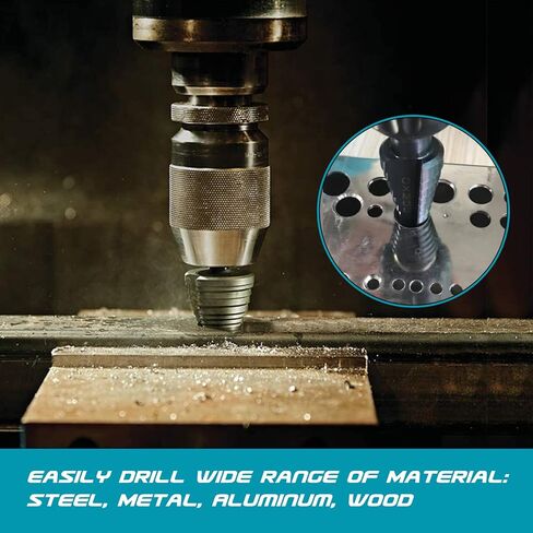 M35 Step Drill Bit Set,1/8" to 7/8" 25-Steps, Cobalt Bits, Heavy Duty for Stainless Steel, Hard Steel, Aluminum, Wood,2pcs.Co35A2_Co35A3 in Saudi Arabia