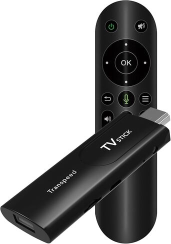 Android TV Stick 13.0 مع إصدار Android TV، ذاكرة الوصول العشوائي 2 جيجابايت، 16 جيجابايت ROM مع وحدة المعالجة المركزية H618، دعم 6K، 2.4G/5G WiFi، BT 4.1، جهاز التحكم عن بعد الصوتي in Kuwait