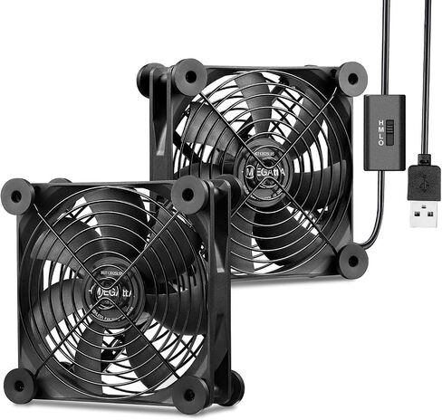 M12 USB Fan 120mm USB Powered Fan,5V Computer Fan USB with L/M/H 3-Degree Speed Controller,Case Fan for Router Amplifier Receiver Electronics Game Console HD DVR Cabinet Cooling in Saudi Arabia