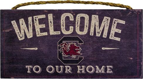 Fan Creations South Carolina Gamecocks 12" x 6" Distressed Welcome to Our Home Wood Sign in Saudi Arabia