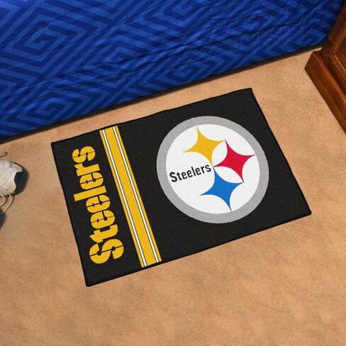 سجادة FANMATS 8233 Pittsburgh Steelers Starter Mat - 19 بوصة. × 30 بوصة. | تصميم موحد لسجادة ديكور المنزل لمحبي الرياضة وبساط خلفي in Saudi Arabia