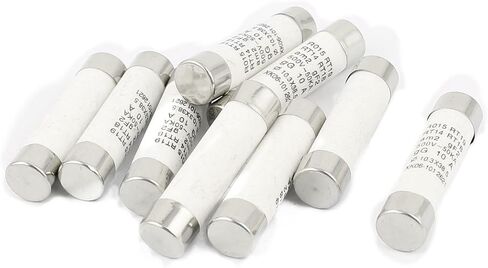 uxcell 9Pcs AC 500V 10A RO15 RT18 RT14 10x38mm Fast Blow Cylindrical Ceramic Tube Fuses in Saudi Arabia