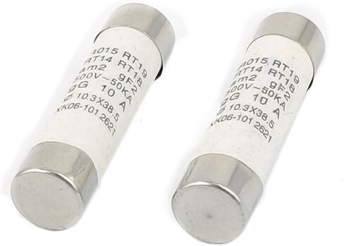 uxcell 9Pcs AC 500V 10A RO15 RT18 RT14 10x38mm Fast Blow Cylindrical Ceramic Tube Fuses in Saudi Arabia