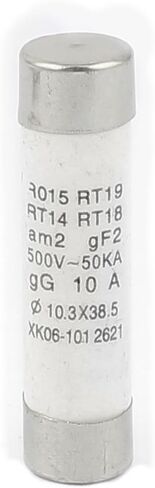 uxcell 9Pcs AC 500V 10A RO15 RT18 RT14 10x38mm Fast Blow Cylindrical Ceramic Tube Fuses in Saudi Arabia