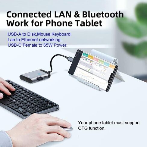 محول شبكة LAN USB3.1 Type-C USB-C إلى 1000 ميجابت في الثانية جيجابت إيثرنت من Chenyang مع منفذ طاقة PD أنثى من النوع C للهاتف اللوحي والكمبيوتر المحمول in Kuwait