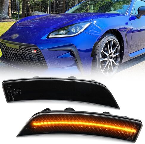 nslumo استبدال أضواء علامة الجانب بقيادة 2022 2023 subaru brz zd8 2022-up to'yota GR86 zn8 jdm نمط العنبر أدى المصد الأمامي الجانب ماركر عاكس ضوء الإشارة عدة lh rh المدخن عدسة علامات جانبية in Saudi Arabia