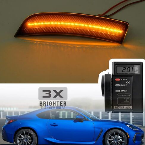 nslumo استبدال أضواء علامة الجانب بقيادة 2022 2023 subaru brz zd8 2022-up to'yota GR86 zn8 jdm نمط العنبر أدى المصد الأمامي الجانب ماركر عاكس ضوء الإشارة عدة lh rh المدخن عدسة علامات جانبية in Saudi Arabia