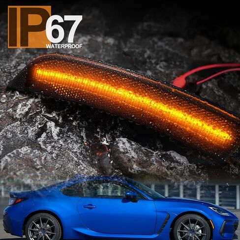 nslumo استبدال أضواء علامة الجانب بقيادة 2022 2023 subaru brz zd8 2022-up to'yota GR86 zn8 jdm نمط العنبر أدى المصد الأمامي الجانب ماركر عاكس ضوء الإشارة عدة lh rh المدخن عدسة علامات جانبية in Saudi Arabia