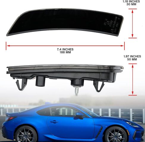 nslumo استبدال أضواء علامة الجانب بقيادة 2022 2023 subaru brz zd8 2022-up to'yota GR86 zn8 jdm نمط العنبر أدى المصد الأمامي الجانب ماركر عاكس ضوء الإشارة عدة lh rh المدخن عدسة علامات جانبية in Saudi Arabia