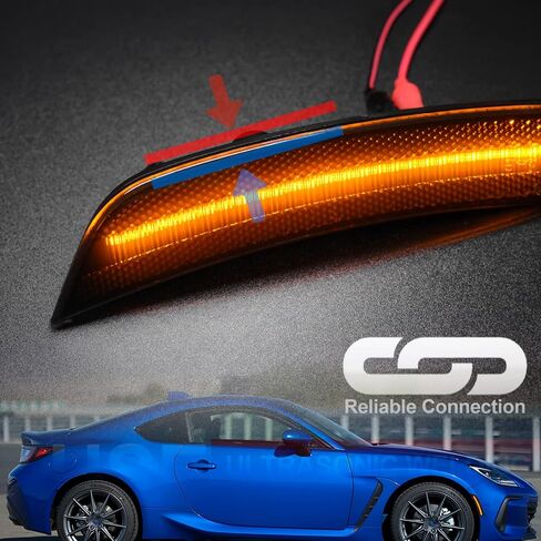 nslumo استبدال أضواء علامة الجانب بقيادة 2022 2023 subaru brz zd8 2022-up to'yota GR86 zn8 jdm نمط العنبر أدى المصد الأمامي الجانب ماركر عاكس ضوء الإشارة عدة lh rh المدخن عدسة علامات جانبية in Saudi Arabia