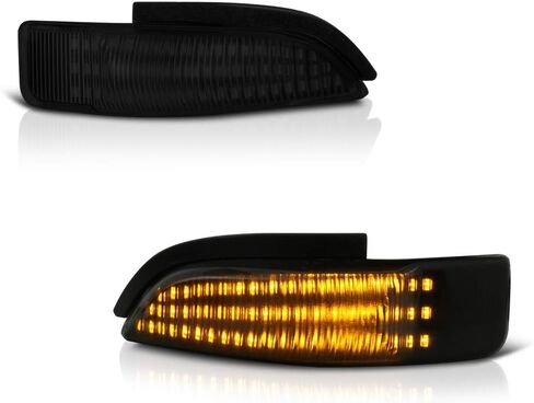 [Sequential Turn Signal] VIPMOTOZ Smoke Lens Full LED Amber Side Marker Light Lamp Assembly Replacement Pair For Toyota Corolla Avalon Prius C Scion iM Mirror in Saudi Arabia