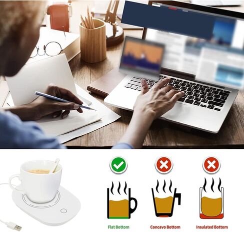 سخان قدح القهوة، سخان قدح، قاعدة تسخين قدح قهوة USB، سخان قهوة كهربائي، سخان قهوة USB، مع إعدادات ثابتة لدرجة الحرارة العالية، سخان كوب لتسخين القهوة والشاي والحليب والكاكاو in Kuwait