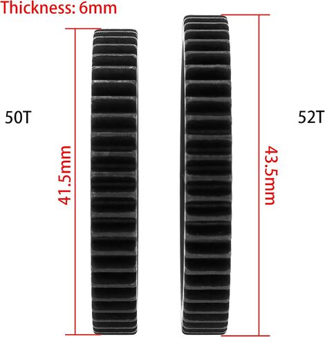 DKKY RC Car Hardened Steel Spur Gear 50T 52T 32P for ARRMA 1/8 Typhon Vendetta Infraction Upgrade Parts (50T 52T/32P) in Saudi Arabia