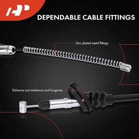 A-Premium Rear Driver and Passenger Side Parking Brake Cable Assembly Compatible with Honda, Acura Models: Pilot 2003-2009, MDX 2003-2006, 2-PC Set - Replace# 47560S3VA11, 47520S9VA02 in Saudi Arabia